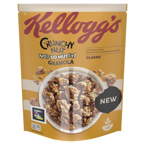 Kellogg's Crunchy Nut Granola Classic (1 x 380 g) – Knusper Müsli aus Haferflocken – Vollkorn-Granola ohne künstliche Farb- und Aromastoffe von Kellogg's
