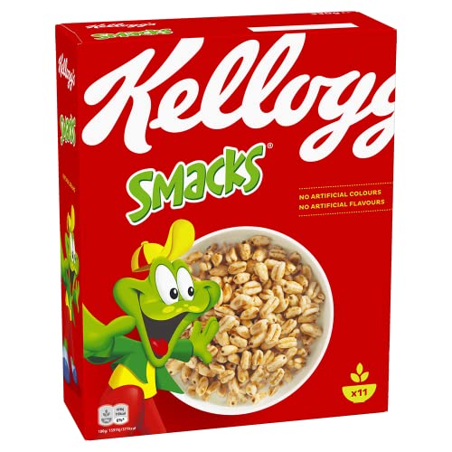 Kellogg's Smacks Frühstückscerealien (1 x 330 g) – knusprig-süßer Puffweizen – aus natürlichem Getreide, ohne künstliche Farb- und Aromastoffe von Kellogg's