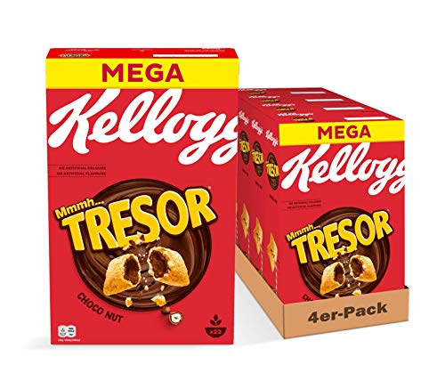 Kellogg's Tresor Choco Nut | Cerealien mit Schokofüllung | 4er Vorratspackung (4 x 660g) von Kellogg's