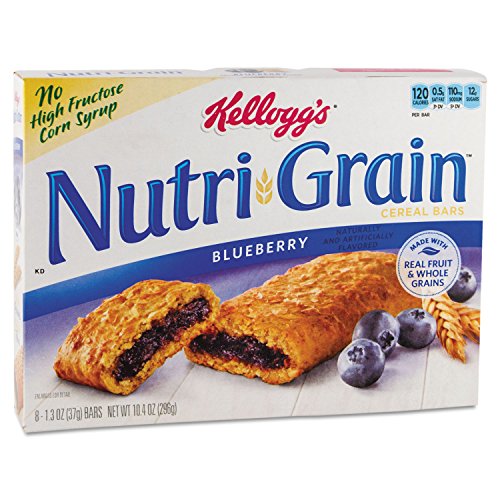 NUTRI-GRAIN CEREAL BARS, BLUEBERRY, INDV WRAPPED 1.3OZ BAR, 16/BOX von Kellogg's