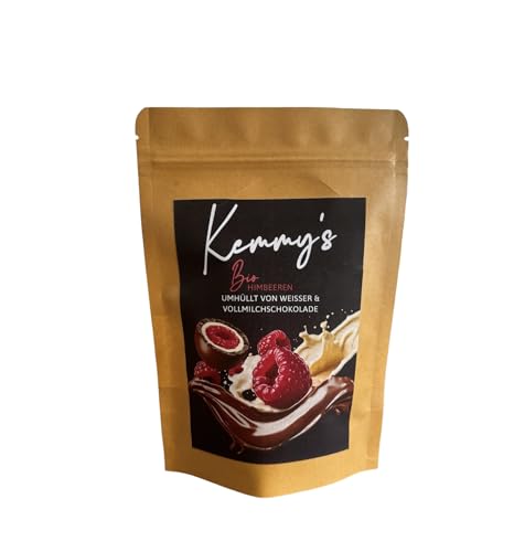 Kemmy's - Gefriergetrocknete Himbeere umhüllt von weisser und Vollmilchschokolade,2er Pack (200g), zart & fruchtig - Schokofrüchte. von Kemmy's