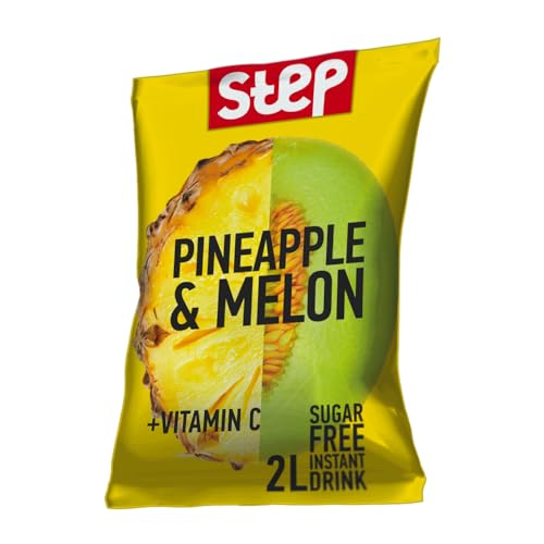 KENDY, Step Zuckerfreies Wasser-Aroma-Pulver für Instantgetränk (Ananas und Melonen) von Kendy