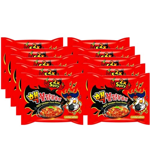 Kennenlernbox 10er Buldak Box | SAMYANG Hot Chicken Ramen Combo | 10er Pack 2 x Spicy | von Kennenlernbox