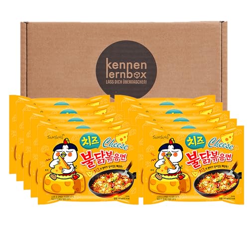 Kennenlernbox 10er Buldak | SAMYANG Hot Chicken Ramen | 2x 5er Pack Buldak Käse von Kennenlernbox