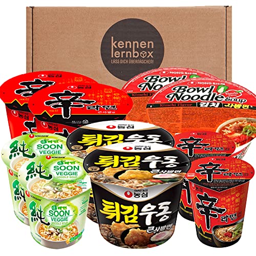 Kennenlernbox | Koreanische 10er Cup-Noodelbox mit 10 Koreanischen Instantnudeln von Kennenlernbox