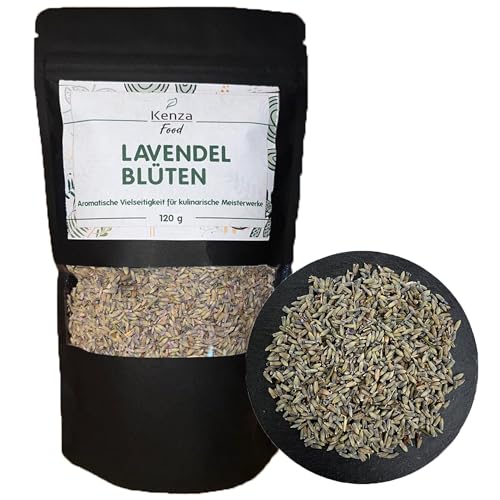 Lavendelblüten 120 g | 100% natürlich | Beruhigend | Aromatischer Duft | Reines Naturprodukt von Kenza Food