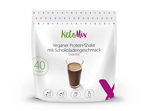 KetoMix Laktosefreier (veganer) Protein-Shake mit Schokoladengeschmack | 40 Portionen, 1200 g von KetoMix