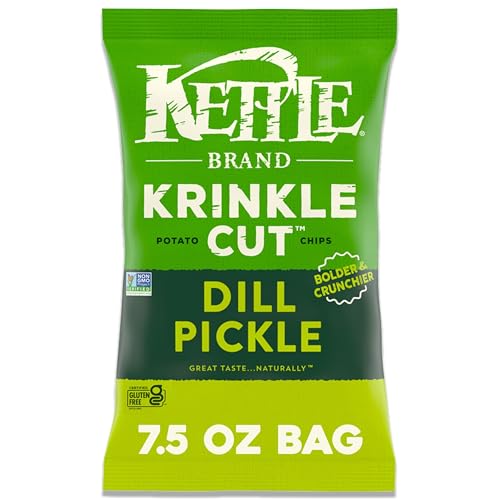 Kettle Brand Kartoffelchips, Krinkle Cut Dill Pickle Chips, 213 ml von Kettle