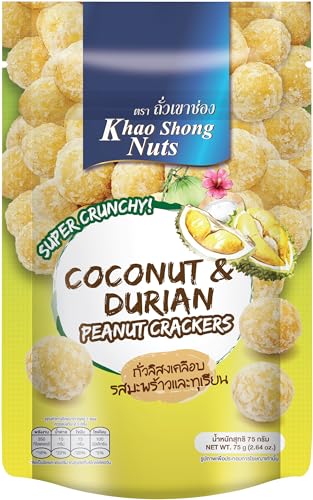 KHAO SHONG - Erdnuss Crackers Kokosnuss & Durian - 1 x 75 g von Khao Shong