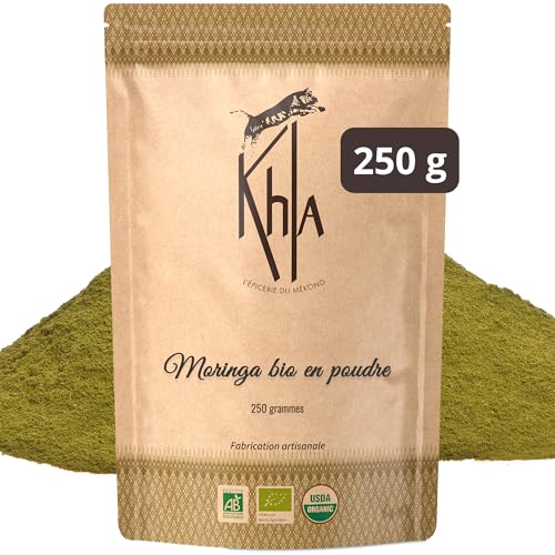 KHLA - Moringapulver - Aus biologischem Anbau und fairem Handel - 250g Beutel von Khla