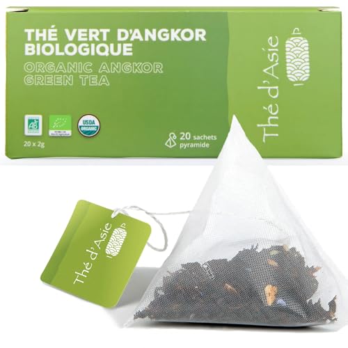 Khla - Grüner Tee aus Angkor Bio - 20 Beutel Pyramiden Kräutertee von Khla