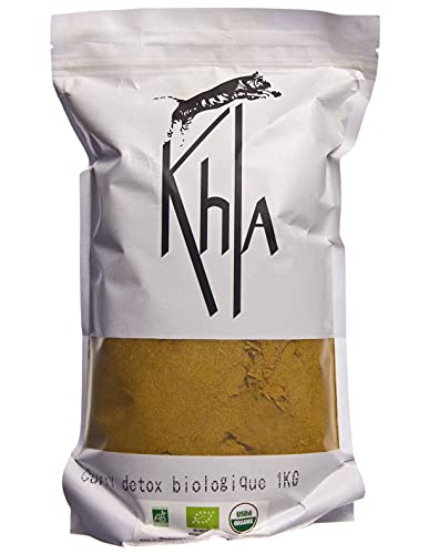 Khla - Grünes Curry Detox Pulver -1kg- Milde Mischung - Vegetarische Küche - Zutaten Kochen und Backen - Indisches Thai-Curry - Moringa, Kurkuma, Pfeffer - Asiatische Gewürze von Khla