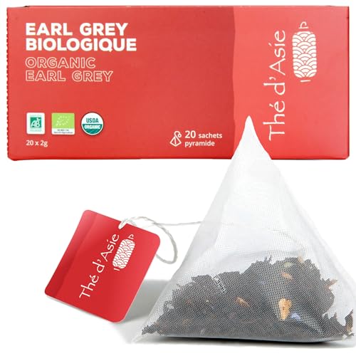 Schwarzer Tee Earl Grey Bio - 20 Beutel Kräutertee Pyramiden von Khla