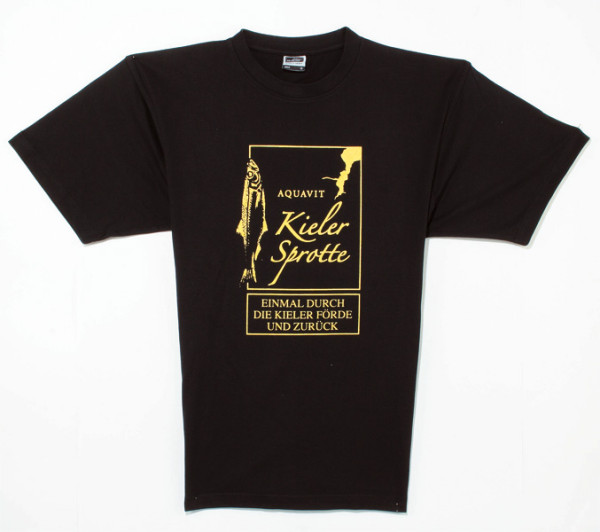 Kieler Sprotte T-Shirt Grösse XXL Schwarz/ Gold von Kieler Sprotte in der Spirituosen-Manufaktur Bartels-Langness