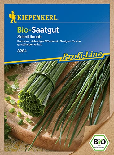 Kiepenkerl 3284 BIO Schnittlauch, zählt zu den beliebtesten Würzkräutern, das Aroma ist stark ausgeprägt im Sommer wie im Winter von Kiepenkerl