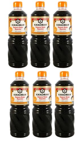 6er Pack - Kikkoman Sojasauce Süß (6x 975ml) | für Reis, Sushi, Yakitori und Fleisch | Würzsauce von Kikkoman