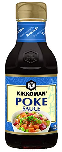 KIKKOMAN Poke Sauce - 250 ml / 0,25 Liter – Glasflasche – Poke-Sauce von Kikkoman