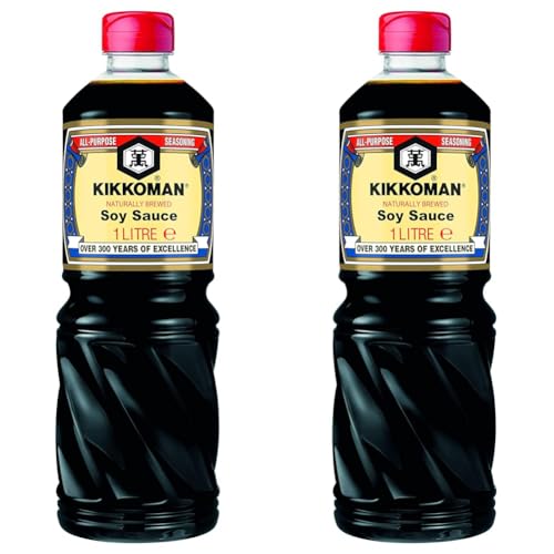 KIKKOMAN - Sojasoße (Pet) - (1 X 1 LTR) (Packung mit 2) von Kikkoman