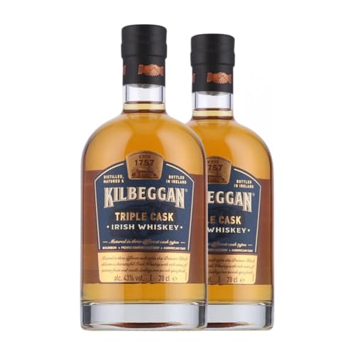 Whiskey Blended Kilbeggan Triple Cask 70 cl (Karton mit 2 Flaschen von 70 cl) von Kilbeggan Co. Distilling