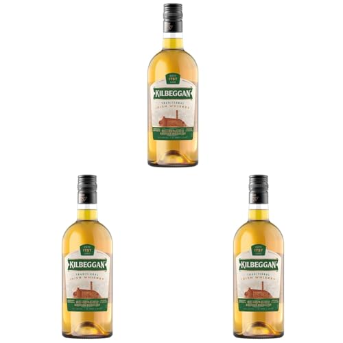 Kilbeggan Blended Whisky, Traditional Irish Whiskey | mit einem Hauch von Sherry | 40% Vol | 700ml Einzelflasche (Packung mit 3) von Kilbeggan