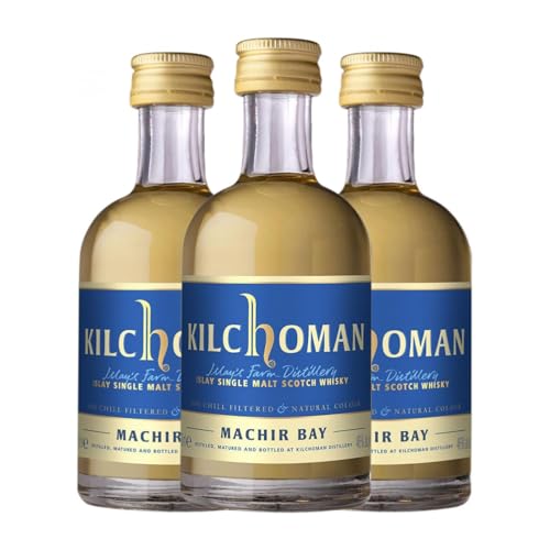 Whiskey Single Malt Kilchoman Machir Bay Miniaturflasche 5 cl (Karton mit 3 Miniaturflasche von 5 cl) von Kilchoman Islay's Farm Distillery