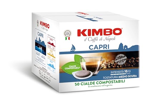 Kimbo CAPRI 44 mm ESE Pads, Intensität 10/13, Mittlere Röstung, 50 kompostierbare Pads von Kimbo