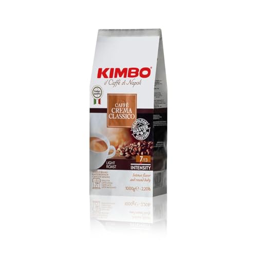 Kimbo Dolce Crema ganze Kaffeebohnen, helle Röstung, 1kg Beutel von Kimbo