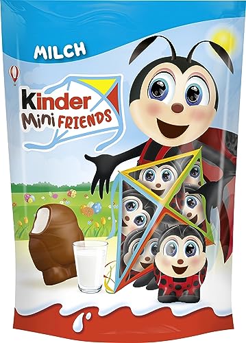 Ferrero Kinder Mini Friends Milch | 122 g | Vollmilchschokolade mit Milchfüllung | Ostern | Osterschokolade | Geschenk von Kinder