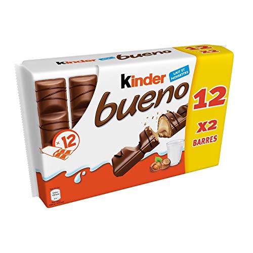 Kinder Bueno Ferrero Milchschokolade Im 12Er Pack 12X2 Riegel Familien Als Pausensnack Oder Einfach Nur Zum Geniessen von Kinder