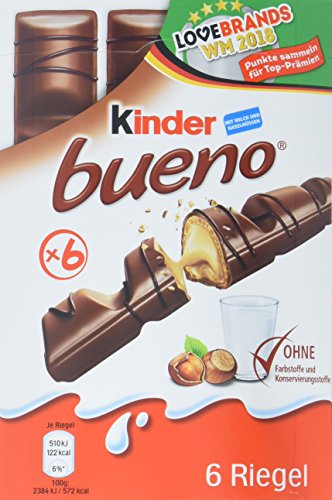 Kinder Bueno Vorratspack, 9er Pack (9 x 129 gr Packung) von Kinder