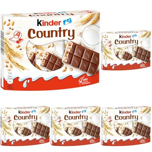 Kinder Country Riegel, 9 Riegel, 212 g (Packung mit 5) von Kinder