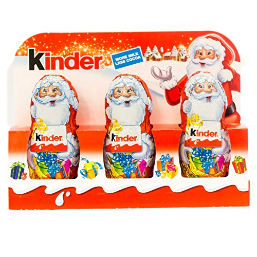 Kinder - Kleine Weihnachtsmänner Schokolade Anhänger - 3x15g/45g von Kinder