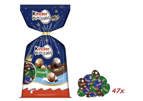 kinder Mini Eggs Mix – gefüllte Schokoladen-Spezialität zu Weihnachten – 260g von Kinder