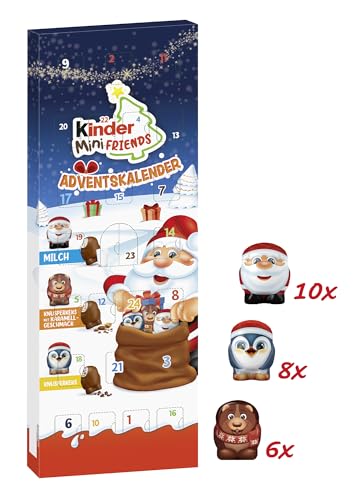 kinder Mini Friends Adventskalender – Adventskalender mit leckeren Schokoladen-Spezialitäten – 1 Kalender à 146g von Kinder