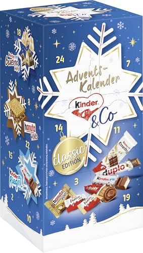 kinder & Ferrero Adventskalender – Adventskalender mit leckeren Schokoladen-Spezialitäten – 1 Kalender à 295g von Kinder