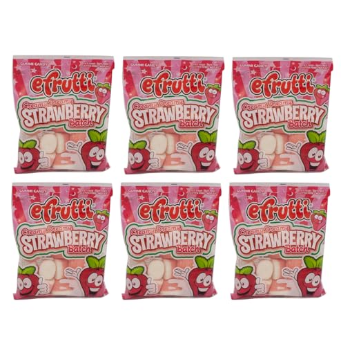 eFrutti Creamy Dreamy Strawberry Batch | 6 Stück (100 ml Beutel) | Candy Peg Bag | Bulk King Of Sweets Bag von King Of Sweets