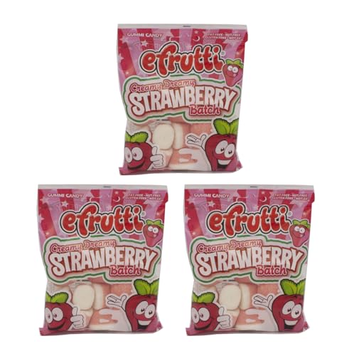 efrutti Creamy Dreamy Strawberry Batch | 3 Stück (100 ml Beutel) | Candy Peg Bag | Bulk King Of Sweets Bag von King Of Sweets