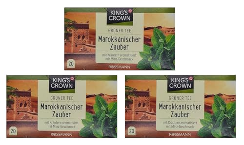 King's Crown Marokkonischer Zauber mit Kräuter aormatisiert mit Minzgeschmack 3x30g von King's Crown