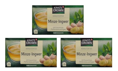 King's Crown Minze-Ingwer mit Krauseminze, Pfefferminze und Ingwer (1x40g) von King's Crown