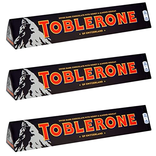 Kingdom Supplies Toblerone Dark Chocolate Geschenk-Riegel, 360 g, 3 Stück von Kingdom Supplies