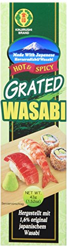 Kinjirushi Wasabi in der Tube, Japan. Meerrettich, grün, 5er Pack (5 x 43 g Packung) von Kinjirushi