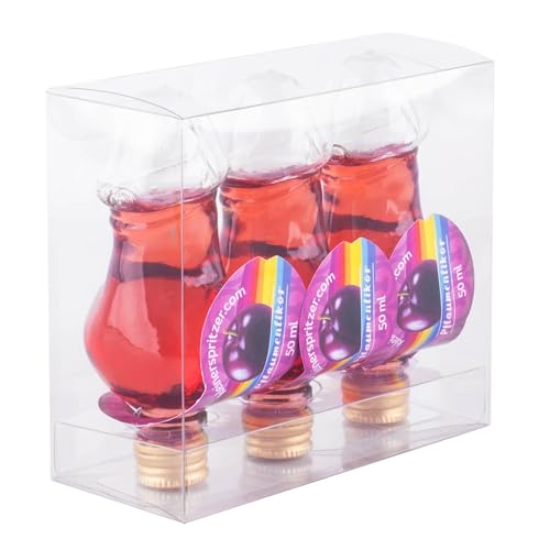 Kinky Drinks KLEINER SPRITZER Pflaumenlikör in einer Schniedel-Flasche, 3 X 50 mL 15% Vol. von Kinky Drinks