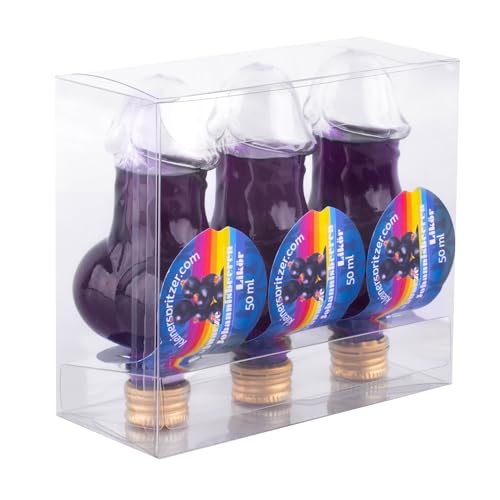 Kinky Drinks KLEINER SPRITZER "schwarze Johannisbeer Likör" Formflasche 3 X 50 mL 25% Vol. von Kinky Drinks