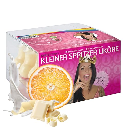 Kleiner Spritzer Edition „Diana Filan“ 12 x 50 mL weißer Schokolikör mit Orange 15% Vol. von Kinky Drinks