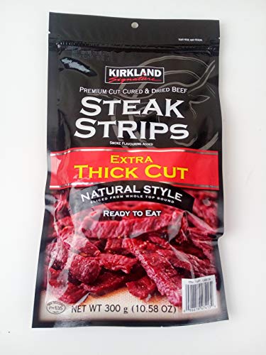 Kirkland Signature Extra Thick Cut Premium Steakstreifen, gehärtetes und getrocknetes Rindfleisch, 300 g von Kirkland