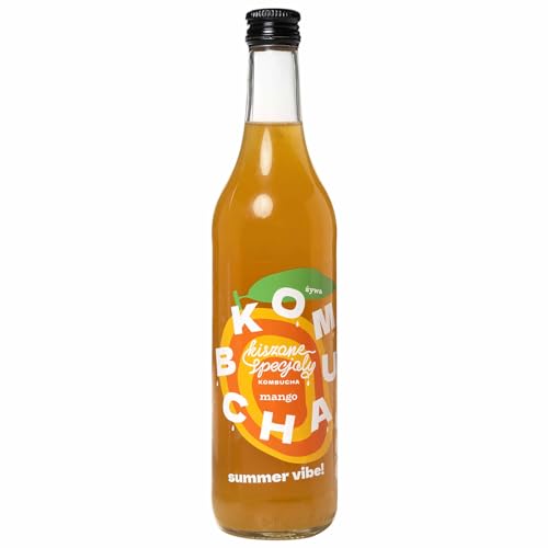 Kiszone Specjały - Kombucha Mango - Exotisches, natürlich fermentiertes Teegetränk mit Mango, Probiotisch, 500ml von Kiszone Specjały