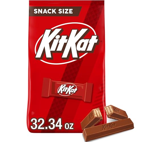 KIT KAT Milk Chocolate Wafer Snack Size Candy Bars, Individually Wrapped, 32.34 oz Bag von Kitkat