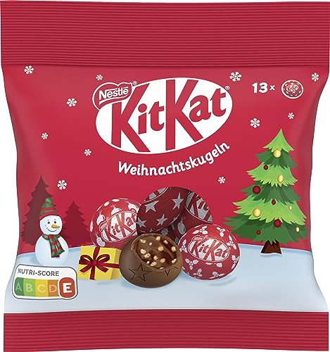 KitKat KitKat NESTLÉ KitKat Schokokugeln, glutenfreie Schokoladen-Kugeln aus zartschmelzender Milchschokolade mit einer Füllung mit Knusperstückchen, 1er Pack (1 x 91g) von Kitkat