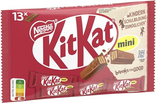 KitKat Nestlé KitKat Mini Schokoriegel, Knusper-Riegel mit Milchschokolade & knuspriger Waffel, 1er Pack (11x217g) von Kitkat
