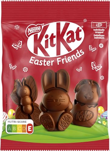 NESTLÉ KITKAT Easter Friends, Mini-Osterfiguren aus Milchschokolade mit Knusperstückchen, 1er Pack (1 x 65g) von Kitkat